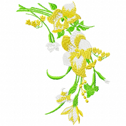 Flowers And Tree Embroidery Design 4
